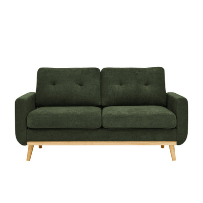 67.7 Wide Mid-Century Modern Upholstered Tufted Loveseat Sofa With Wooden Legs