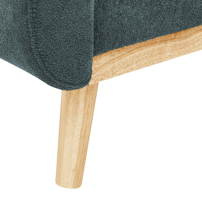 67.7 Wide Mid-Century Modern Upholstered Tufted Loveseat Sofa With Wooden Legs