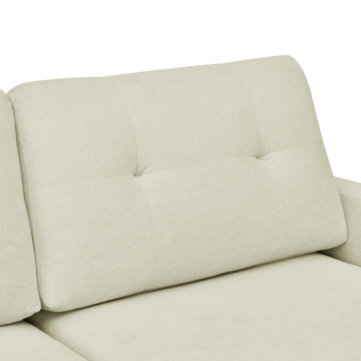 67.7 Wide Mid-Century Modern Upholstered Tufted Loveseat Sofa With Wooden Legs
