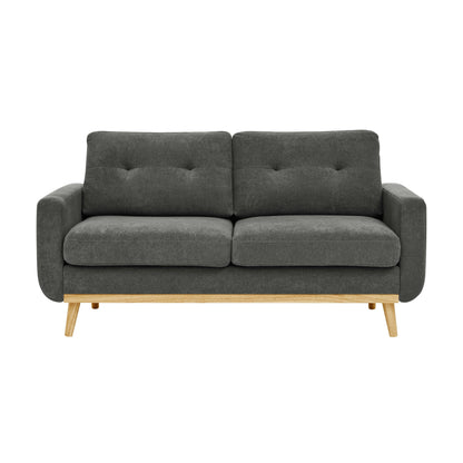 67.7 Wide Mid-Century Modern Upholstered Tufted Loveseat Sofa With Wooden Legs