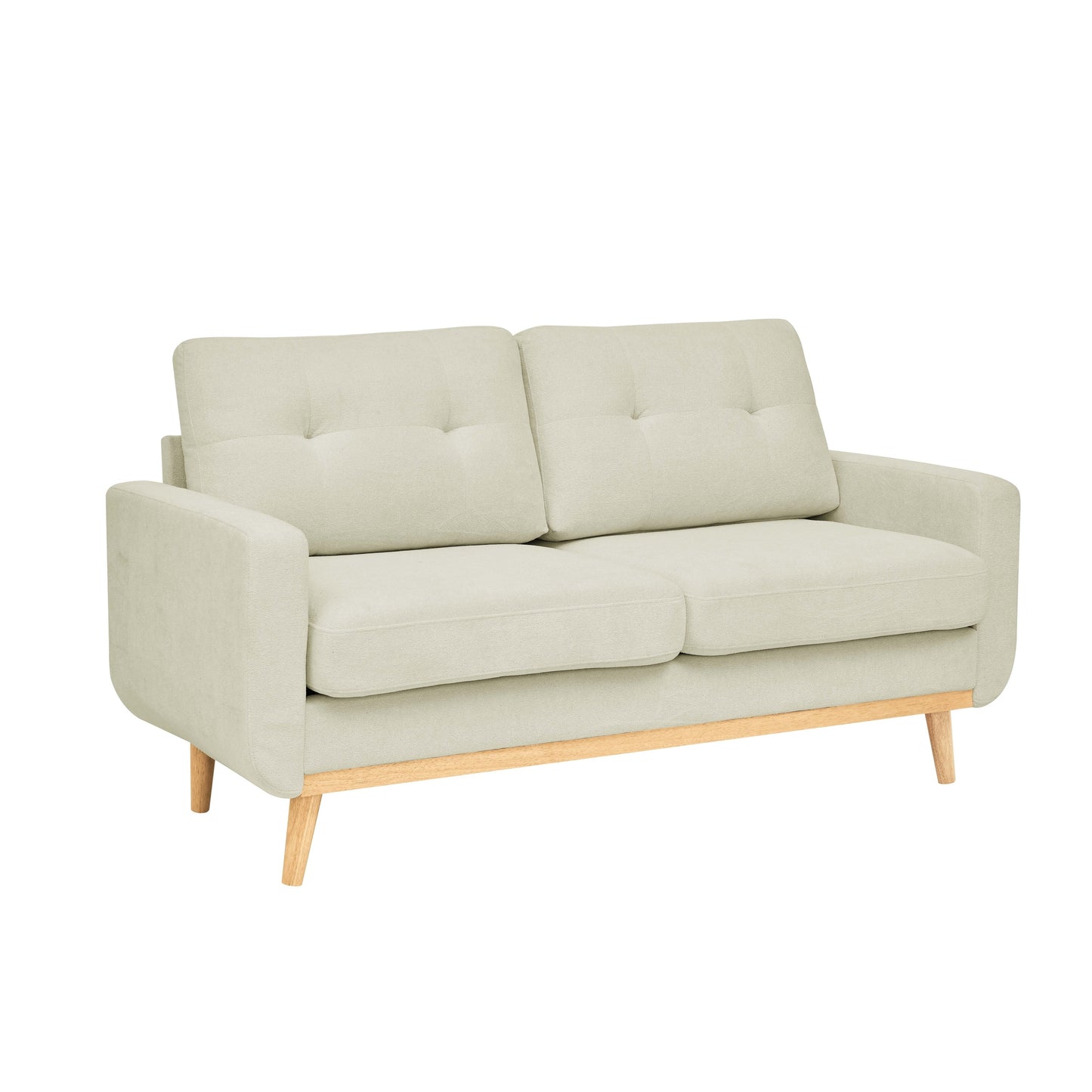67.7 Wide Mid-Century Modern Upholstered Tufted Loveseat Sofa With Wooden Legs