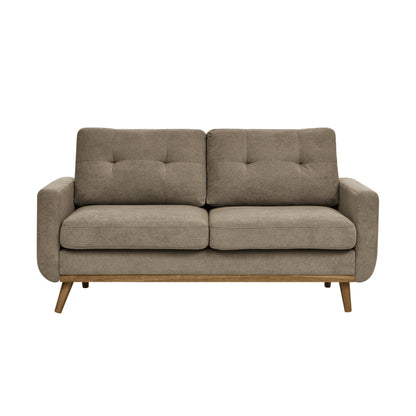 67.7 Wide Mid-Century Modern Upholstered Tufted Loveseat Sofa With Wooden Legs