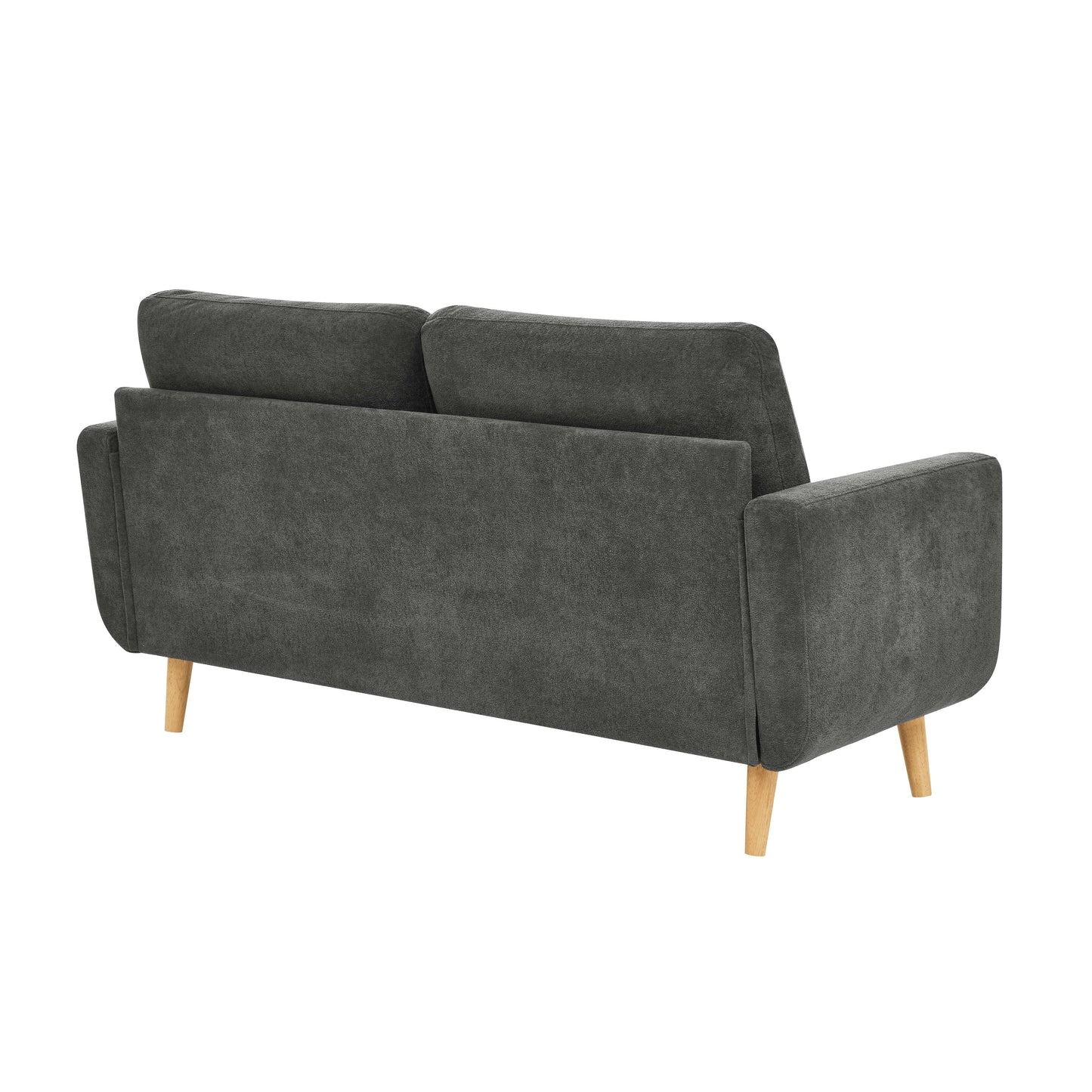 67.7 Wide Mid-Century Modern Upholstered Tufted Loveseat Sofa With Wooden Legs
