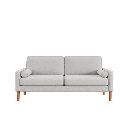 67.7''Upholstered 3 Seater Sofa Couch, with Solid Wood Frame, High-Density Foam Cushions, Tool-Free Assembly