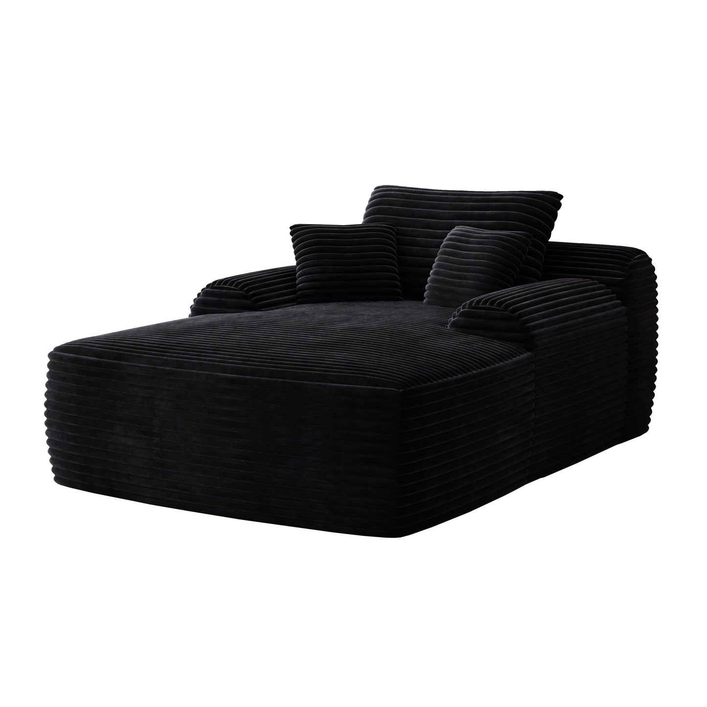 67 Corduroy 2-Seater Sleeper Sofa Oversized Upholstered Sleeper Indoor