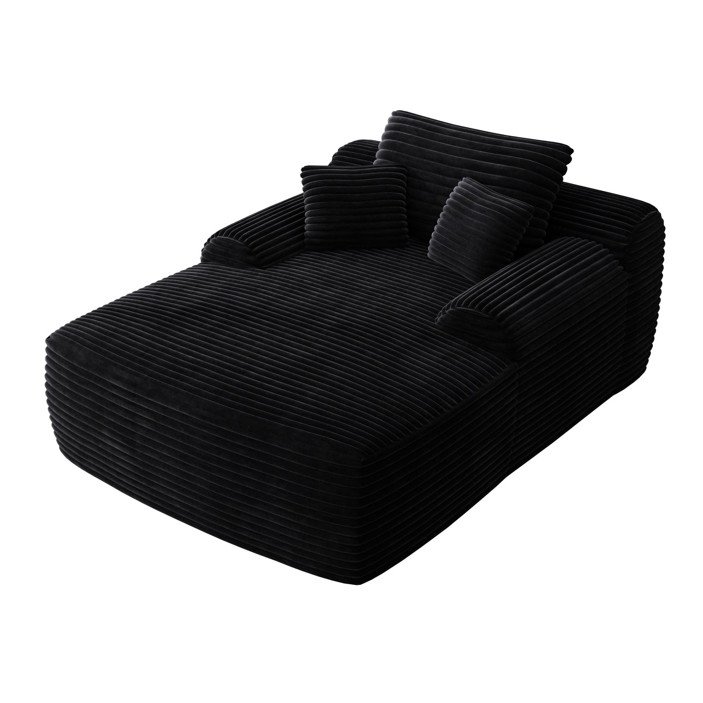 67 Corduroy 2-Seater Sleeper Sofa Oversized Upholstered Sleeper Indoor
