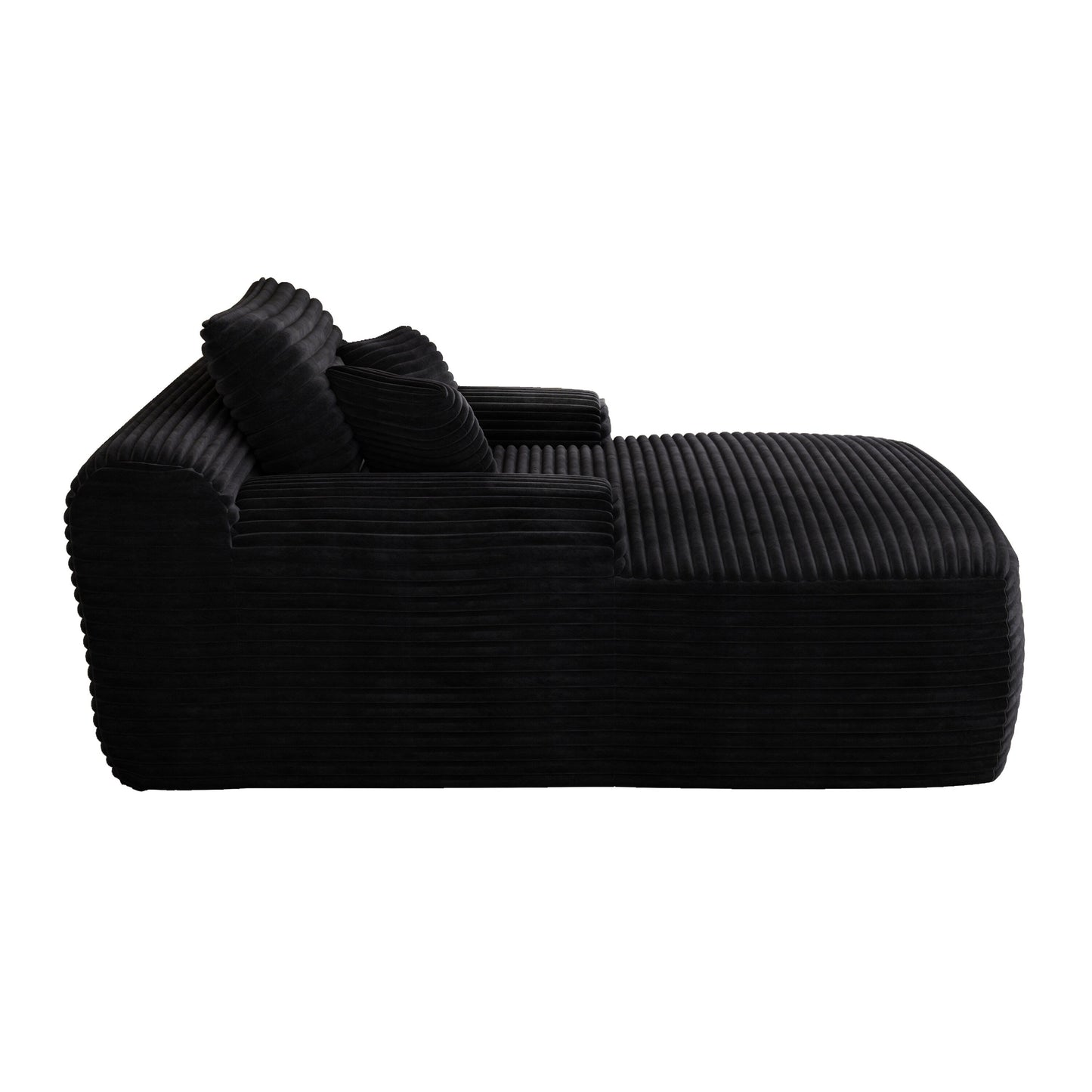 67 Corduroy 2-Seater Sleeper Sofa Oversized Upholstered Sleeper Indoor