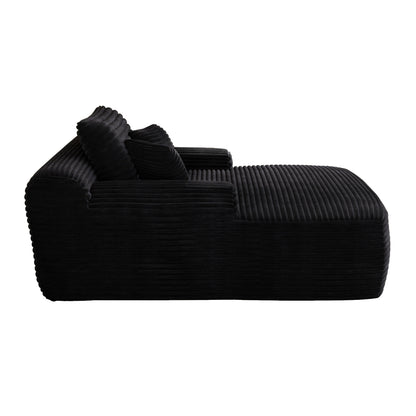 67 Corduroy 2-Seater Sleeper Sofa Oversized Upholstered Sleeper Indoor