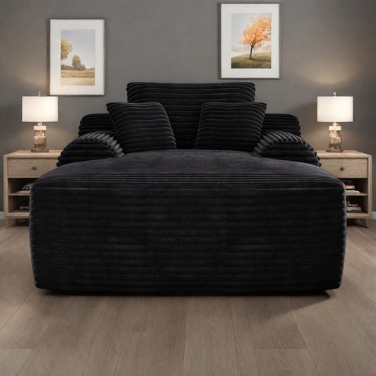 67 Corduroy 2-Seater Sleeper Sofa Oversized Upholstered Sleeper Indoor