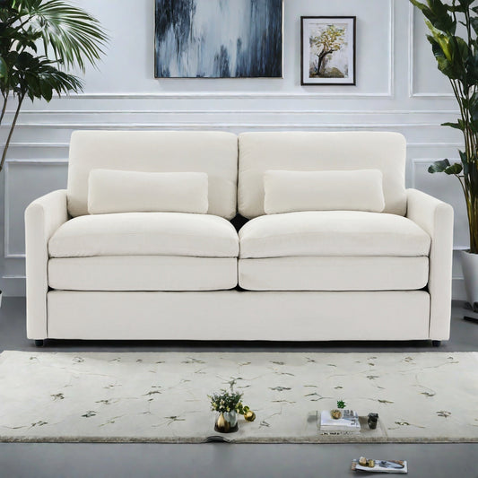 68.1 Chenille 2-Seater Sofa with Double-Layered Cushions for Living Room