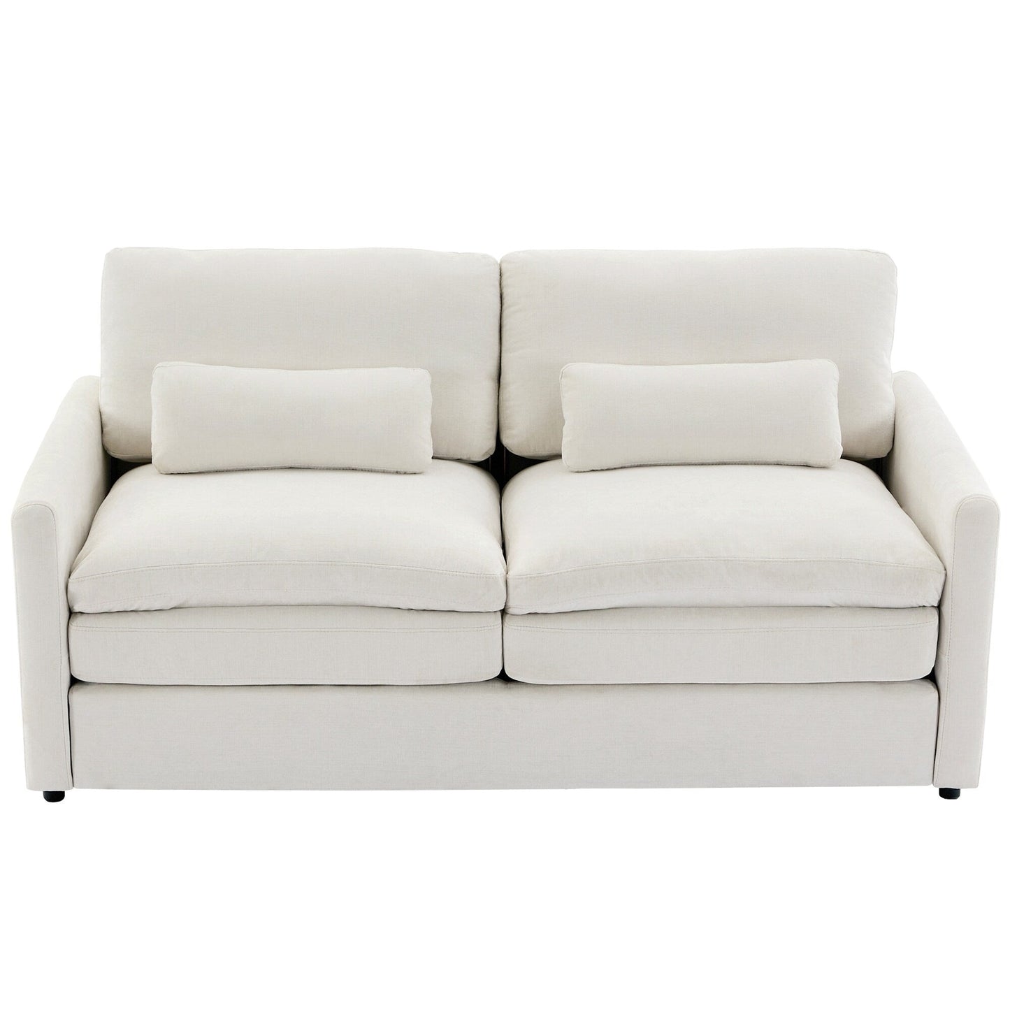 68.1 Chenille 2-Seater Sofa with Double-Layered Cushions for Living Room