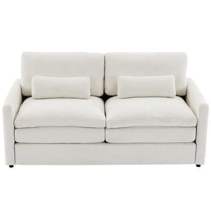 68.1 Chenille 2-Seater Sofa with Double-Layered Cushions for Living Room