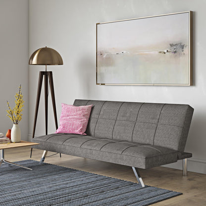 68.9 Fabric Loveseat Sofa Bed with Metal Frame and Stainless Legs for Living Room