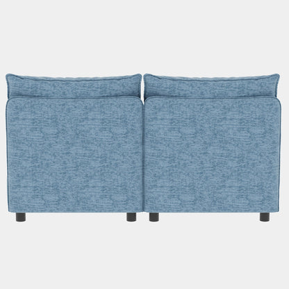 68 Chenille Mid-Century Loveseat with Hidden Storage and 250lb Capacity