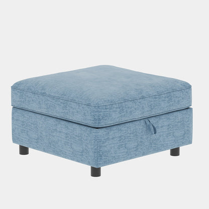 68 Chenille Mid-Century Loveseat with Hidden Storage and 250lb Capacity