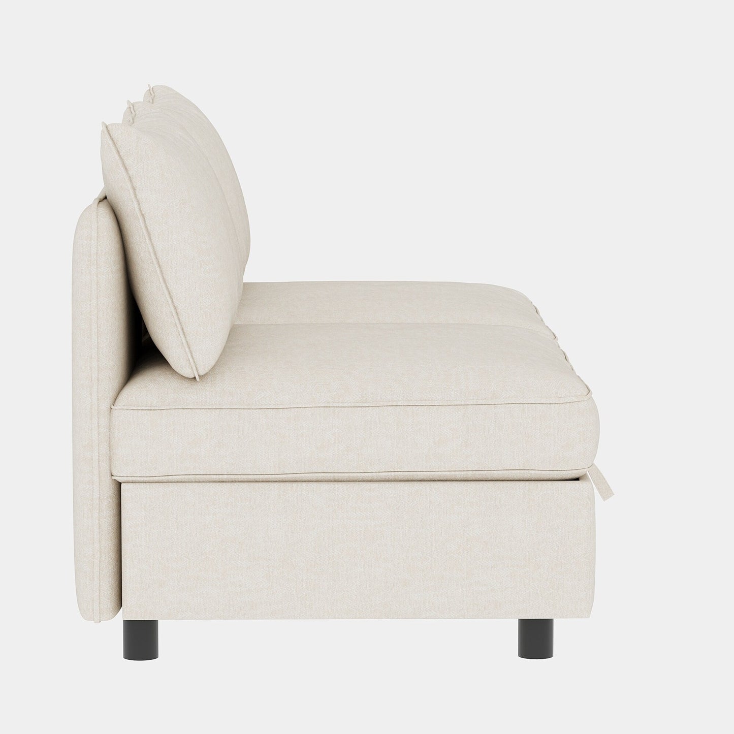 68 Chenille Mid-Century Loveseat with Hidden Storage and 250lb Capacity