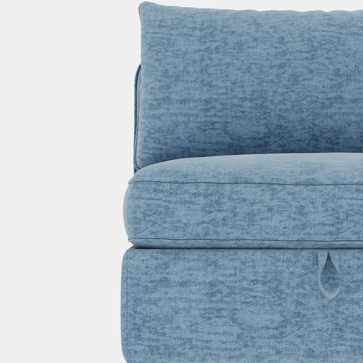 68 Chenille Mid-Century Loveseat with Hidden Storage and 250lb Capacity