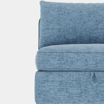 68 Chenille Mid-Century Loveseat with Hidden Storage and 250lb Capacity