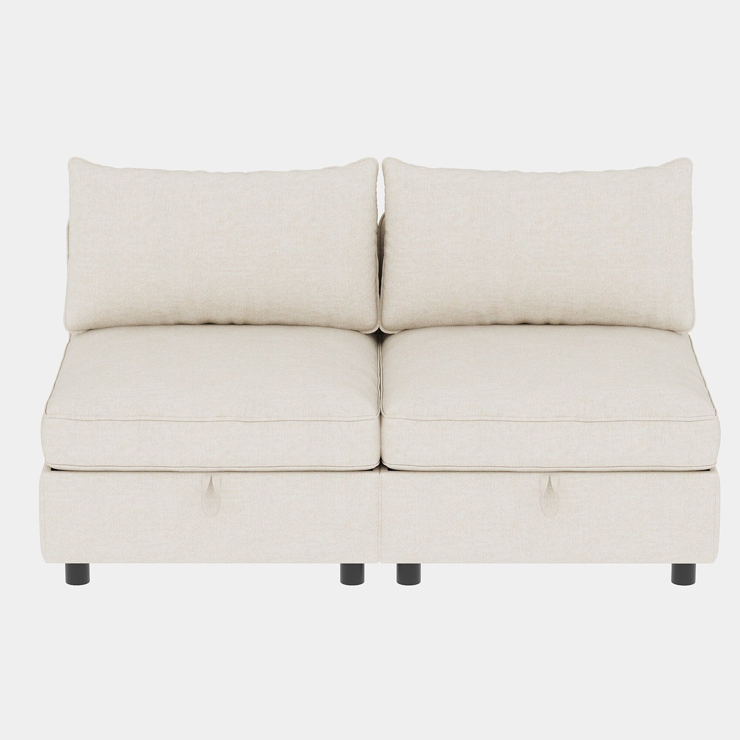 68 Chenille Mid-Century Loveseat with Hidden Storage and 250lb Capacity