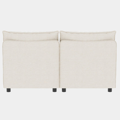 68 Chenille Mid-Century Loveseat with Hidden Storage and 250lb Capacity