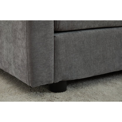 68 Chenille Modular Sectional Sofa with L-Shaped Design, Removable Ottoman, and 2-Seater Configuration