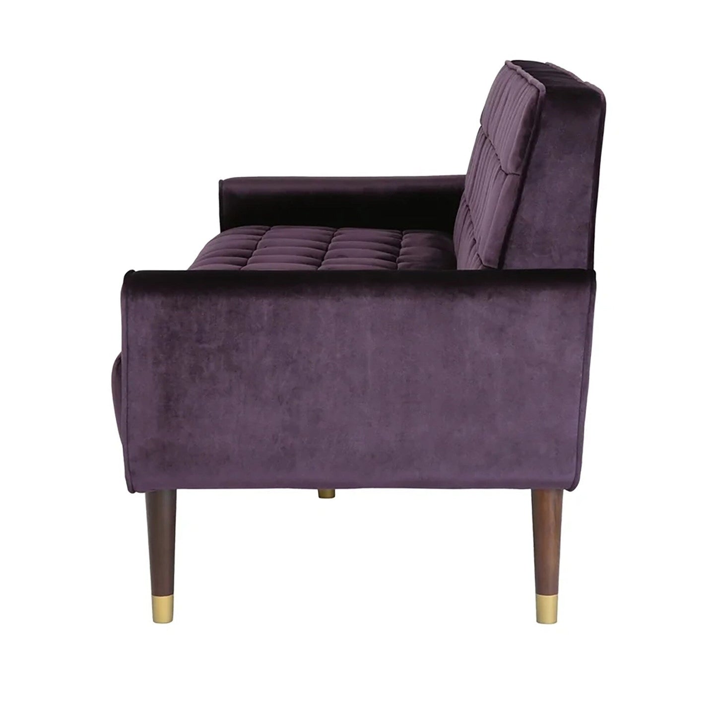 70 in Square Arms Velvet Straight Sofa