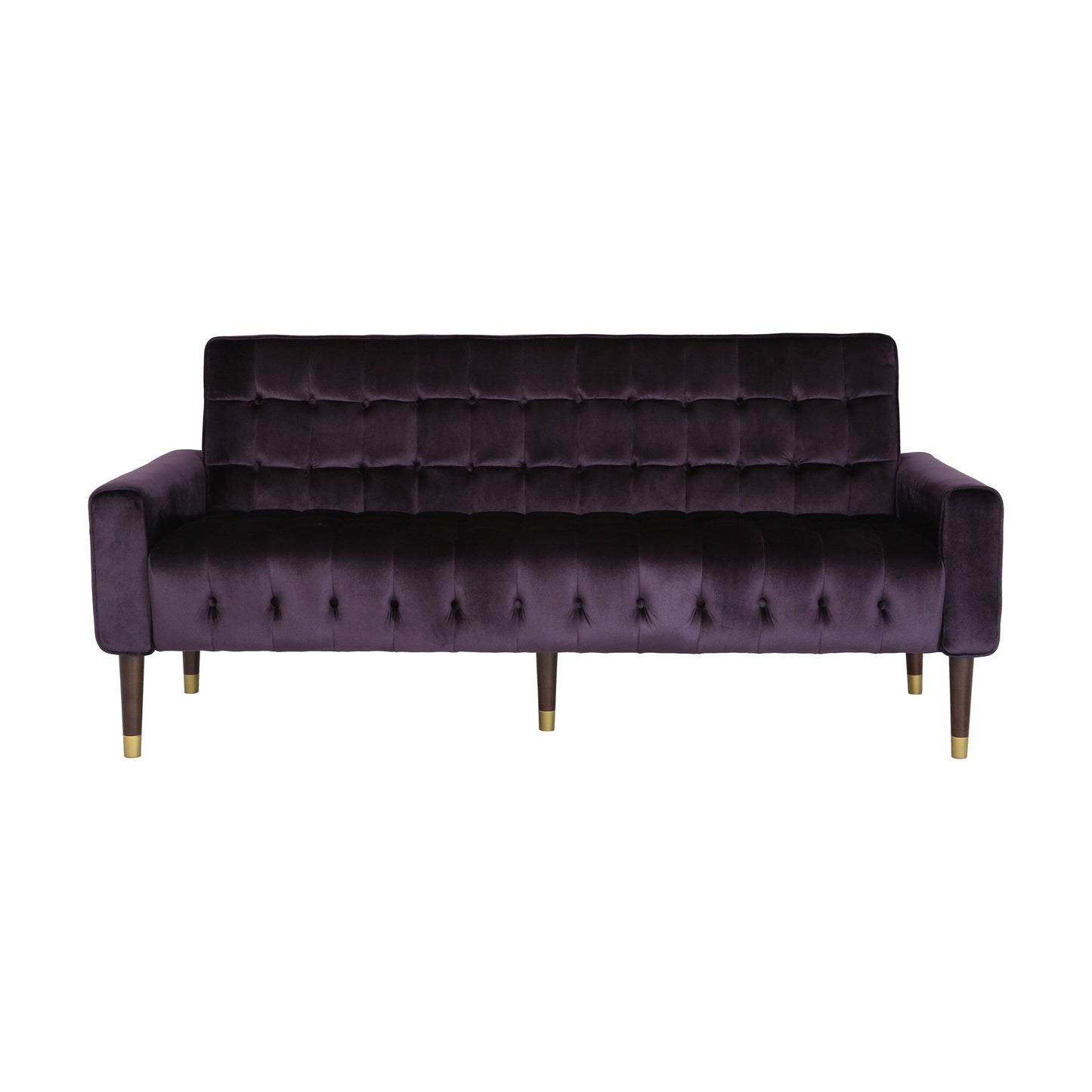 70 in Square Arms Velvet Straight Sofa