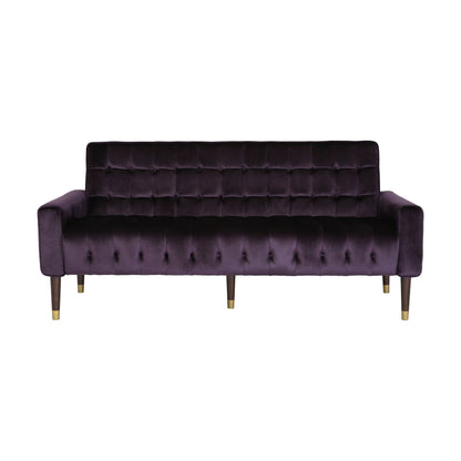 70 in Square Arms Velvet Straight Sofa