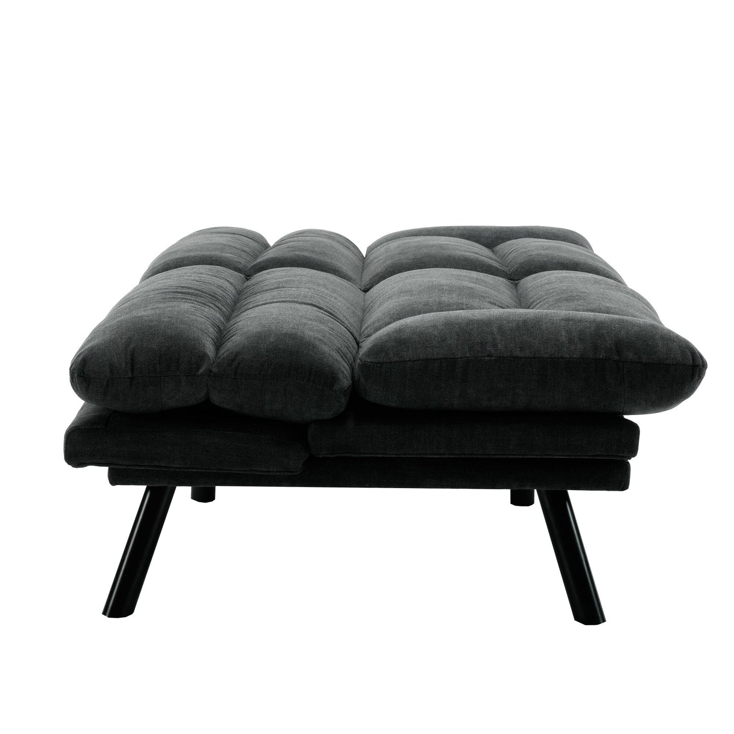 70.08 Teddy Fabric 2-Seater Loveseat Sofa with Thick Cushions, Metal Legs, and 600LB Weight Capacity