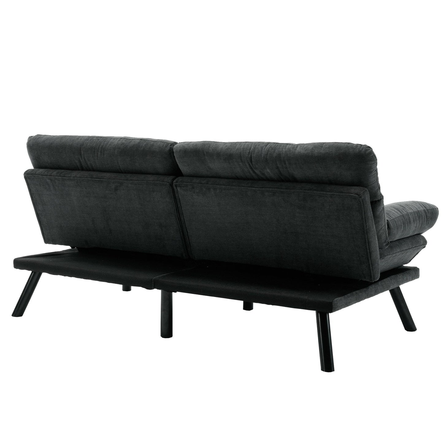 70.08 Teddy Fabric 2-Seater Loveseat Sofa with Thick Cushions, Metal Legs, and 600LB Weight Capacity