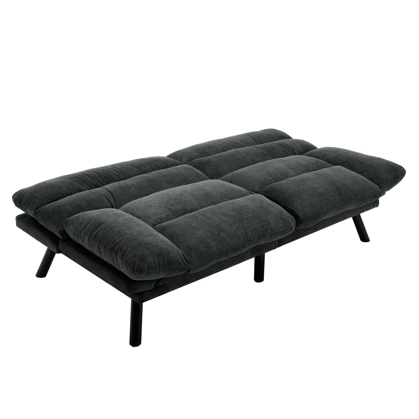 70.08 Teddy Fabric 2-Seater Loveseat Sofa with Thick Cushions, Metal Legs, and 600LB Weight Capacity