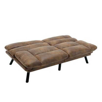 70.08 Teddy Fabric 2-Seater Loveseat Sofa with Thick Cushions, Metal Legs, and 600LB Weight Capacity