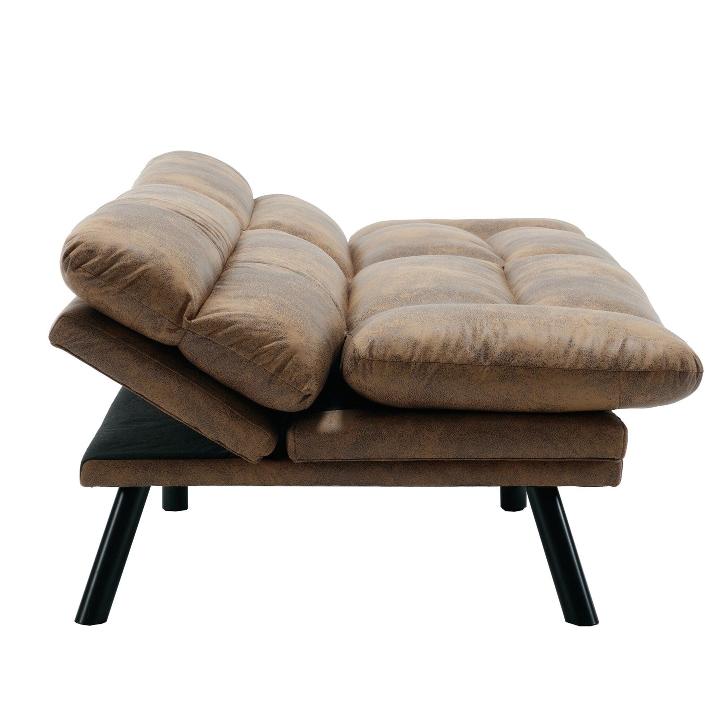 70.08 Teddy Fabric 2-Seater Loveseat Sofa with Thick Cushions, Metal Legs, and 600LB Weight Capacity