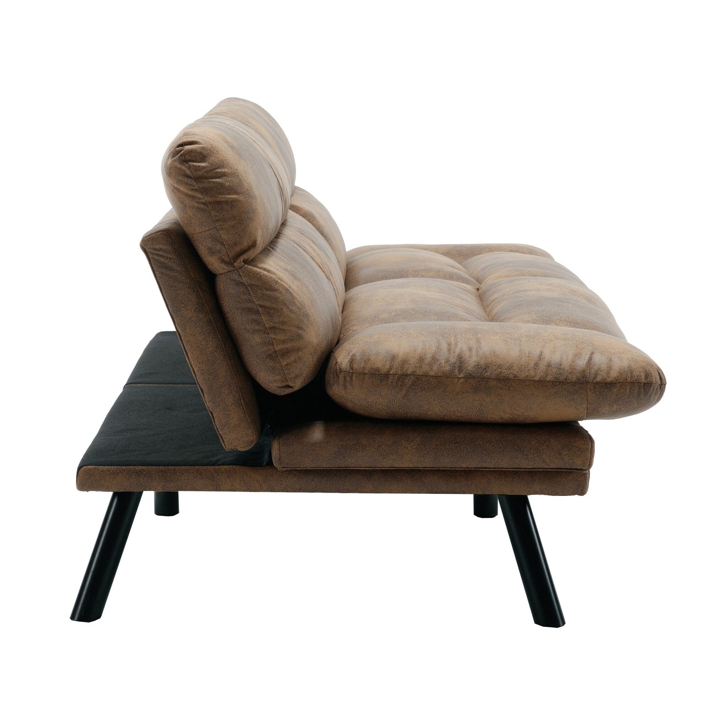 70.08 Teddy Fabric 2-Seater Loveseat Sofa with Thick Cushions, Metal Legs, and 600LB Weight Capacity