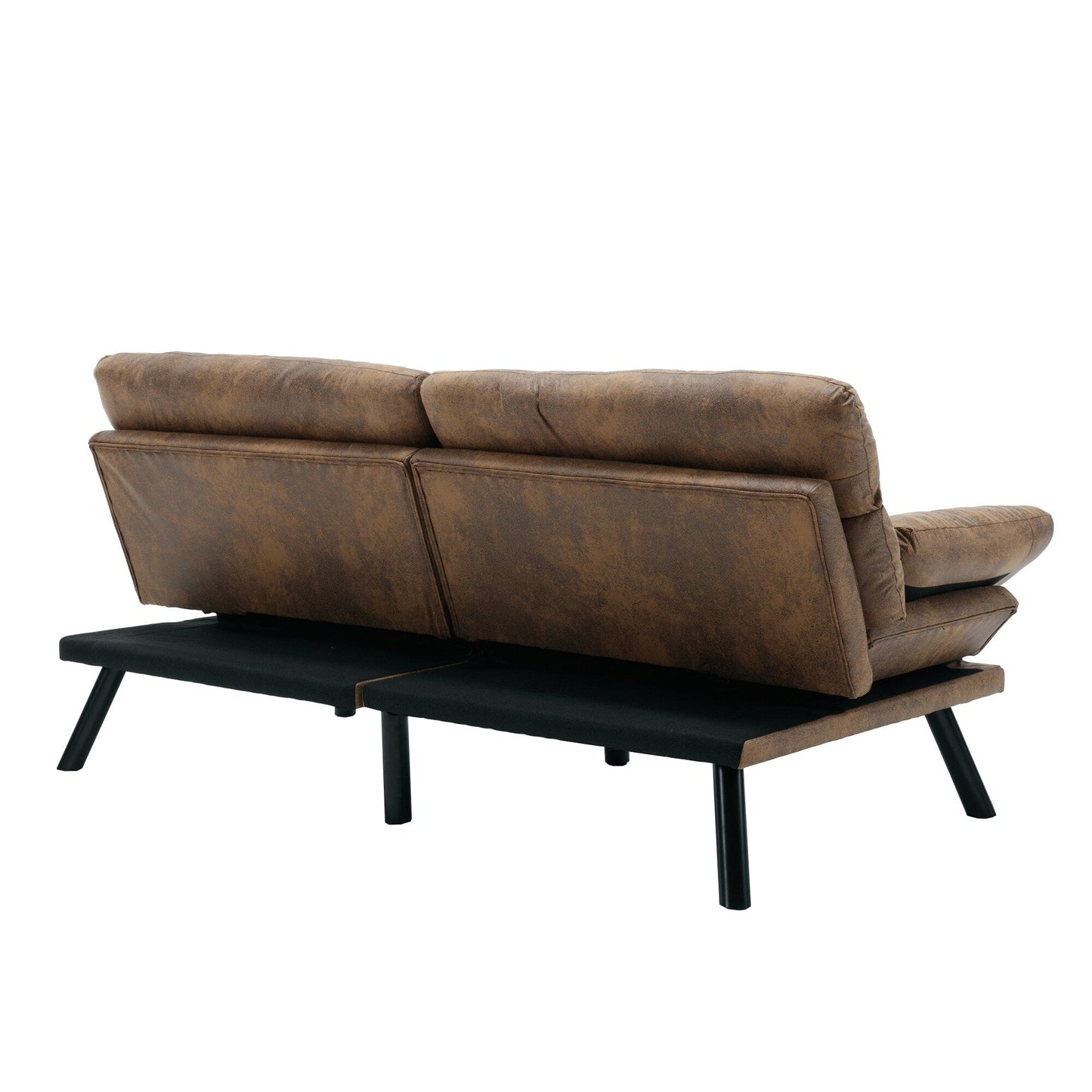70.08 Teddy Fabric 2-Seater Loveseat Sofa with Thick Cushions, Metal Legs, and 600LB Weight Capacity