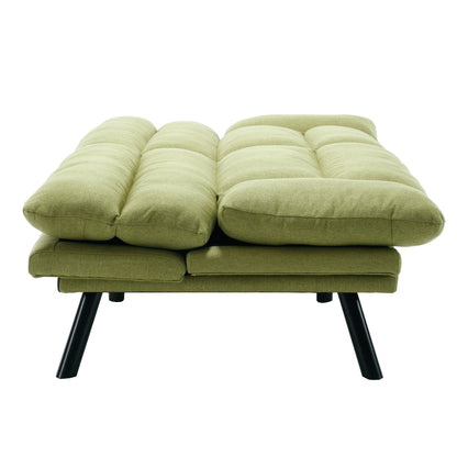 70.08 Teddy Fabric 2-Seater Loveseat Sofa with Thick Cushions, Metal Legs, and 600LB Weight Capacity