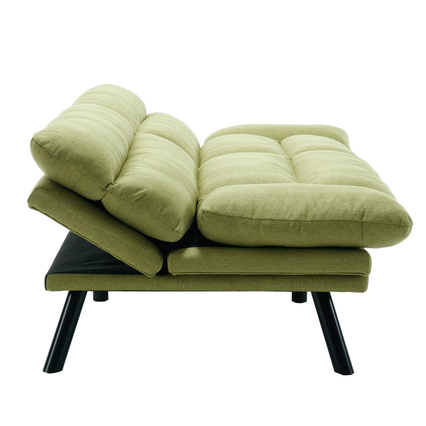70.08 Teddy Fabric 2-Seater Loveseat Sofa with Thick Cushions, Metal Legs, and 600LB Weight Capacity
