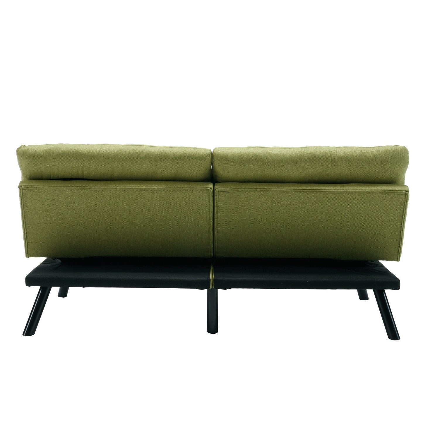 70.08 Teddy Fabric 2-Seater Loveseat Sofa with Thick Cushions, Metal Legs, and 600LB Weight Capacity