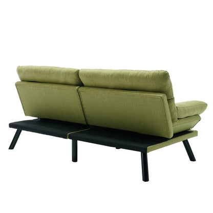 70.08 Teddy Fabric 2-Seater Loveseat Sofa with Thick Cushions, Metal Legs, and 600LB Weight Capacity