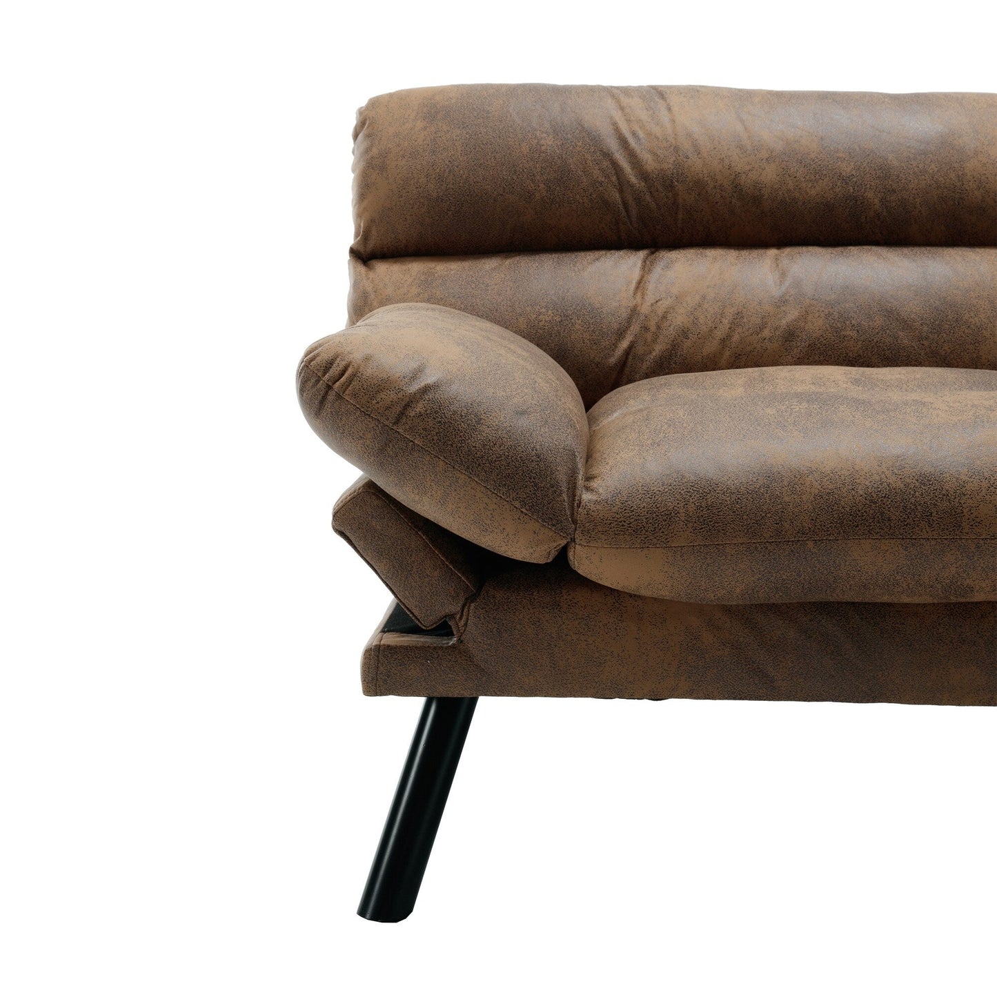 70.08 Teddy Fabric 2-Seater Loveseat Sofa with Thick Cushions, Metal Legs, and 600LB Weight Capacity