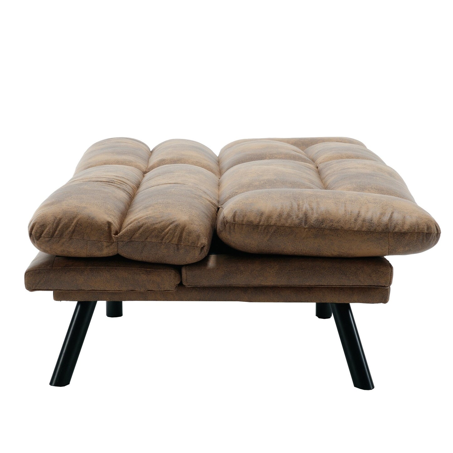 70.08 Teddy Fabric 2-Seater Loveseat Sofa with Thick Cushions, Metal Legs, and 600LB Weight Capacity