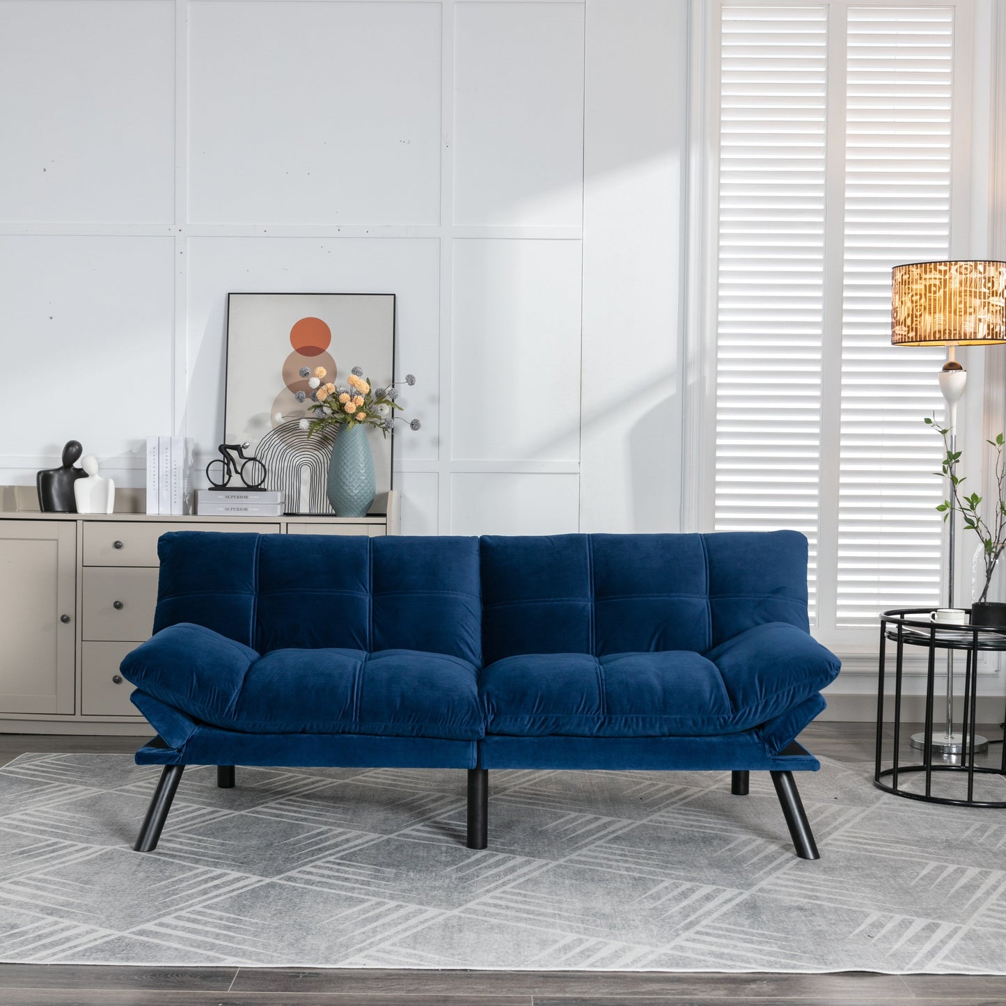 70.9'' Modern Fabric Convertible Sofa with Adjustable Back