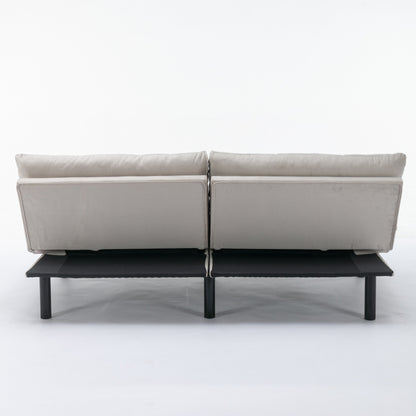 70.9'' Modern Fabric Convertible Sofa with Adjustable Back