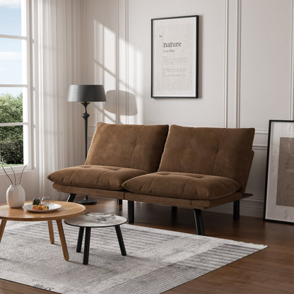70.9'' Modern Fabric Convertible Sofa with Adjustable Back