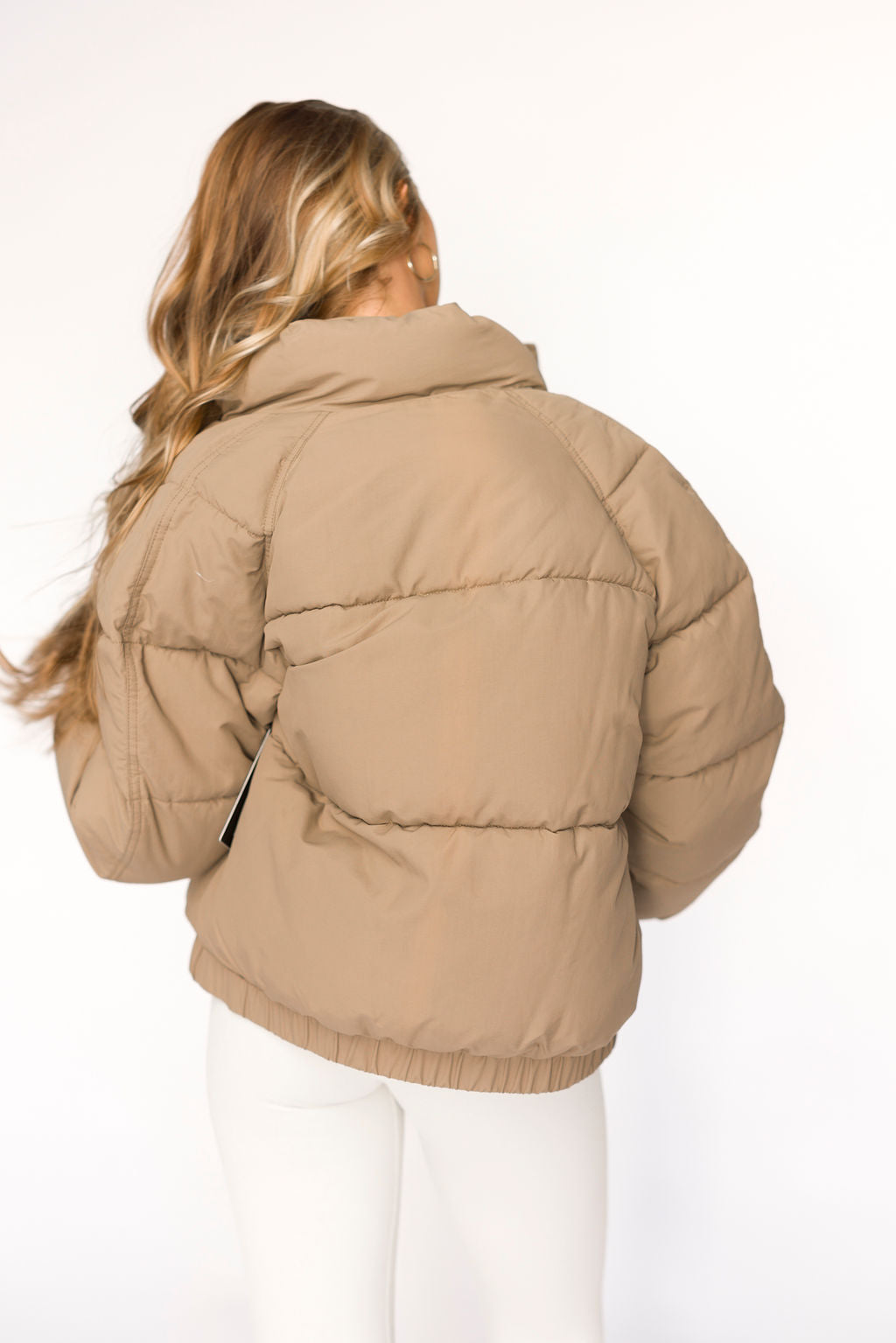 Jasmine Oversized Puffer Jacket in Khaki