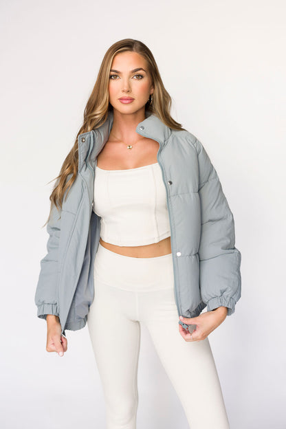 Jasmine Oversized Puffer Jacket in Iceberg
