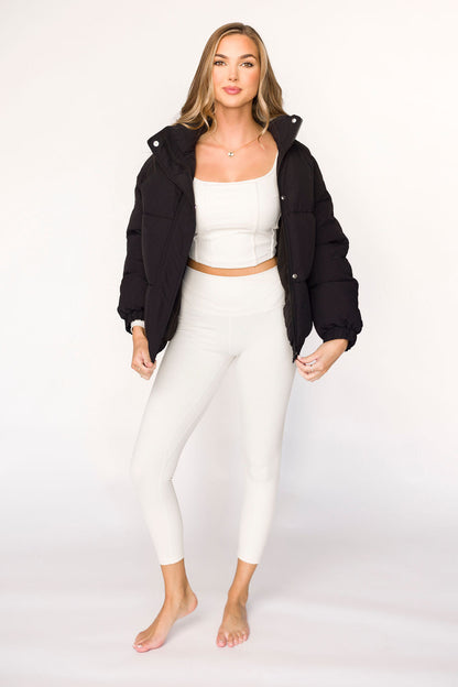 Jasmine Oversized Puffer Jacket in Black