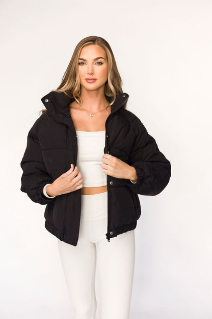 Jasmine Oversized Puffer Jacket in Black