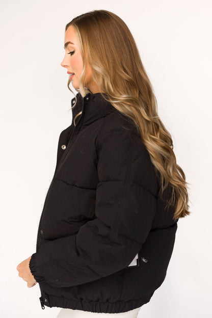 Jasmine Oversized Puffer Jacket in Black