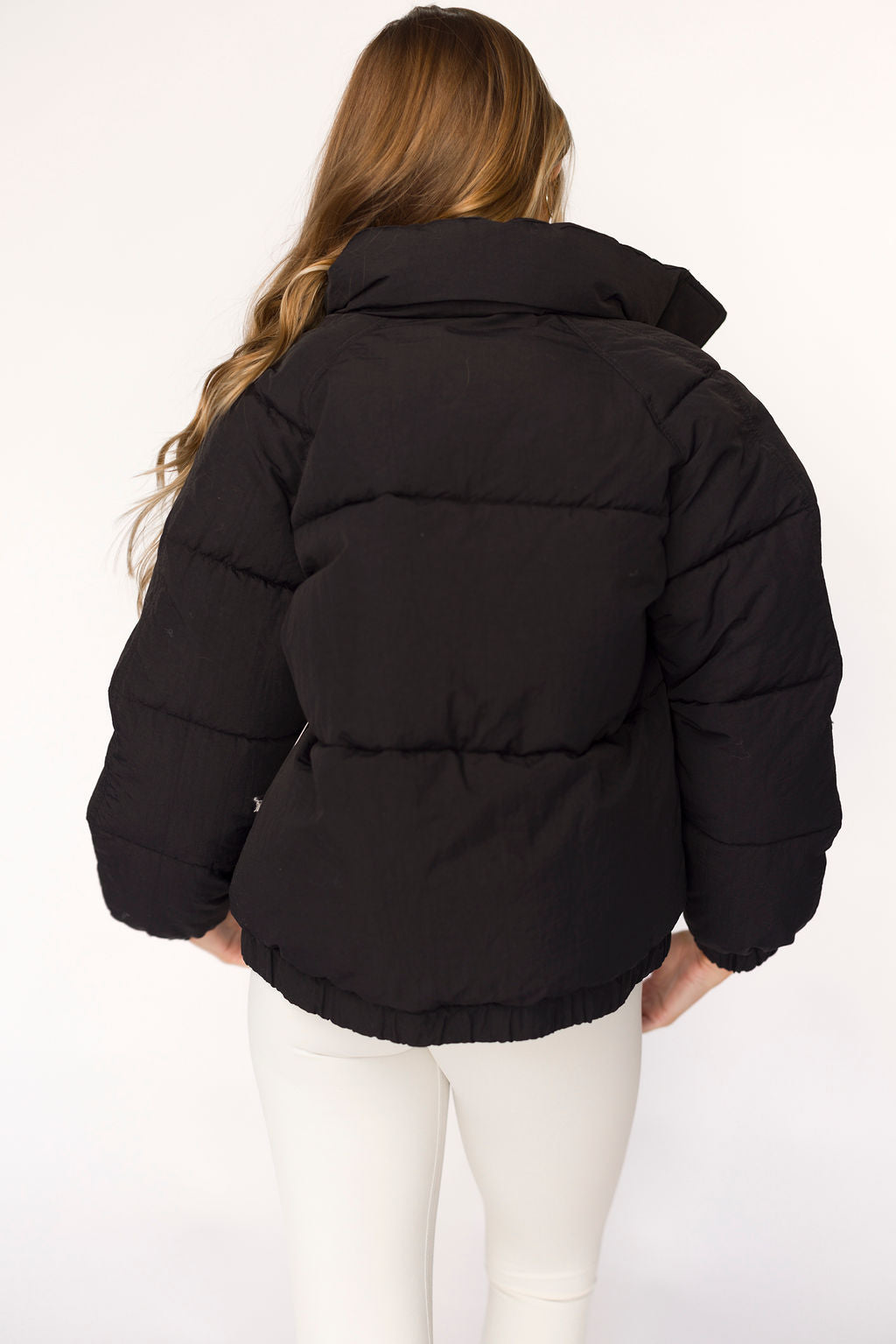 Jasmine Oversized Puffer Jacket in Black